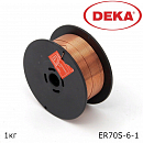 проволока сварочная 1кг d0,8мм омедненная DEKA (в упаковке)